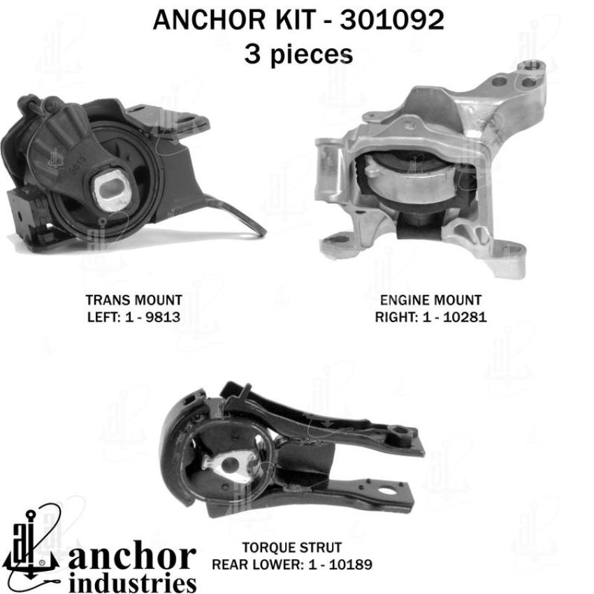 ANCHOR MOUNTS 301092 ENGINE MNT KIT
