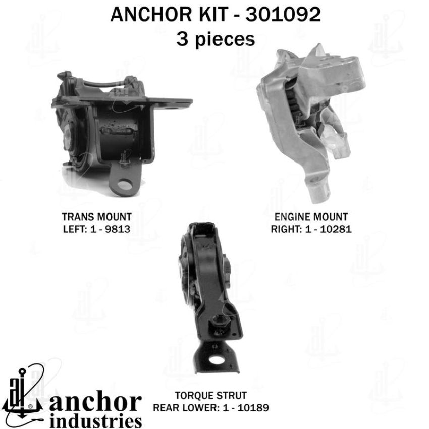 ANCHOR MOUNTS 301092 ENGINE MNT KIT