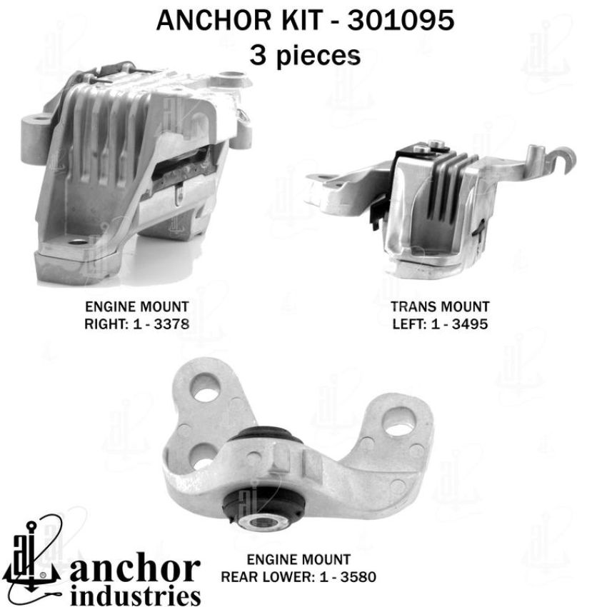 ANCHOR MOUNTS 301095 ENGINE MNT KIT