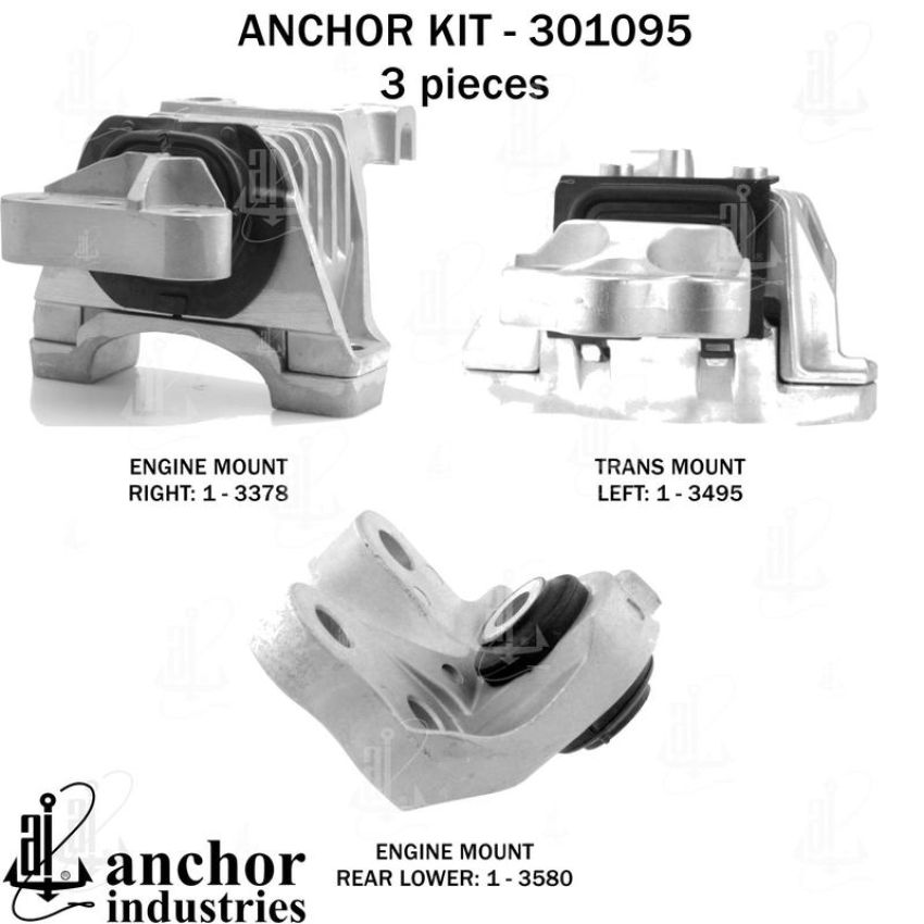 ANCHOR MOUNTS 301095 ENGINE MNT KIT