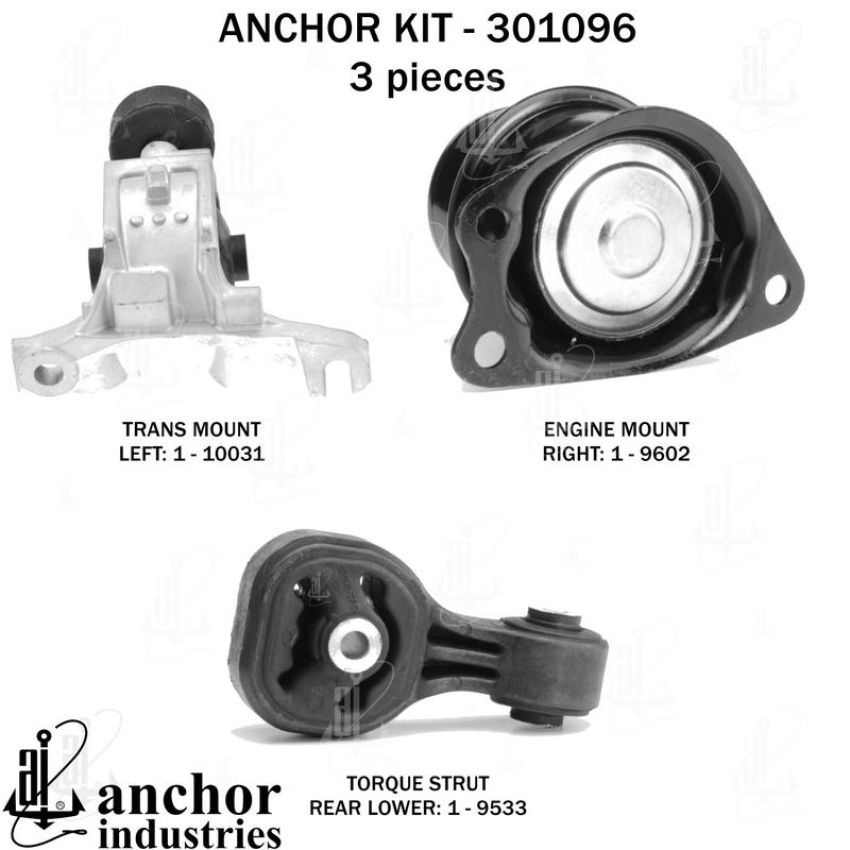 ANCHOR MOUNTS 301096 ENGINE MNT KIT