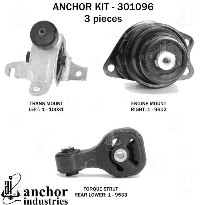 ANCHOR MOUNTS 301096 ENGINE MNT KIT