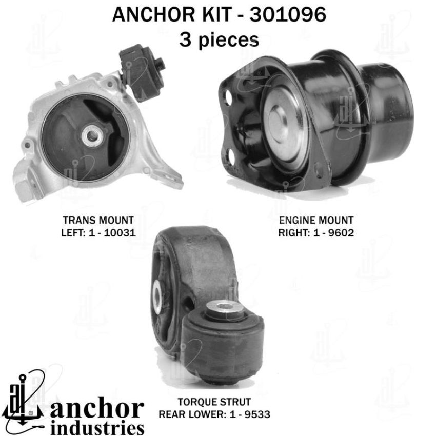 ANCHOR MOUNTS 301096 ENGINE MNT KIT
