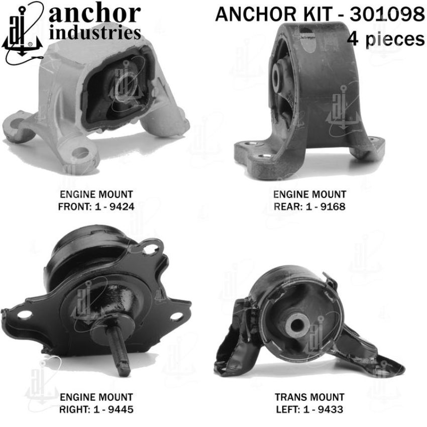 ANCHOR MOUNTS 301098 ENGINE MNT KIT