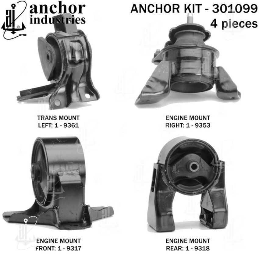 ANCHOR MOUNTS 301099 ENGINE MNT KIT