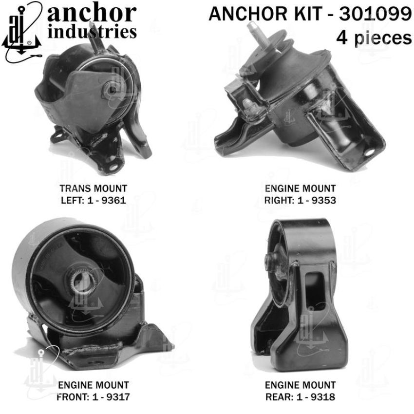 ANCHOR MOUNTS 301099 ENGINE MNT KIT