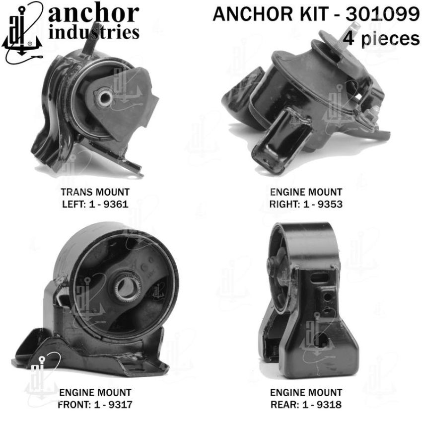 ANCHOR MOUNTS 301099 ENGINE MNT KIT