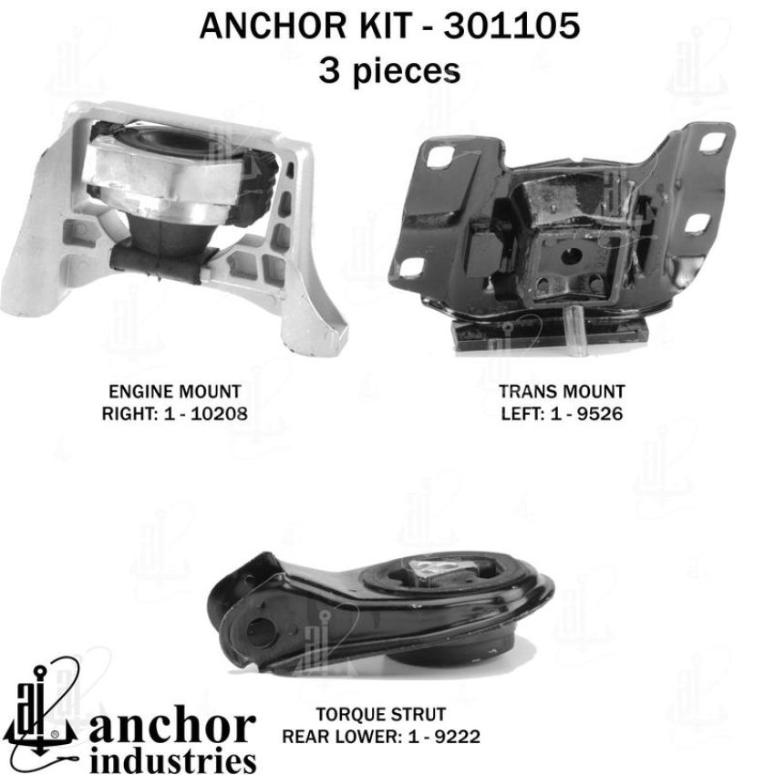 ANCHOR MOUNTS 301105 ENGINE MNT KIT