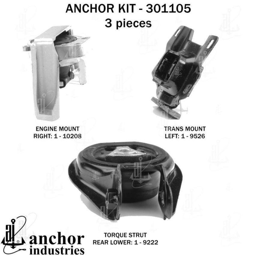 ANCHOR MOUNTS 301105 ENGINE MNT KIT