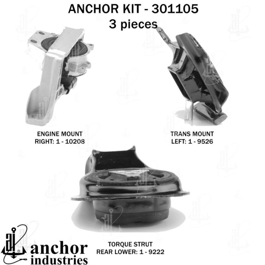 ANCHOR MOUNTS 301105 ENGINE MNT KIT