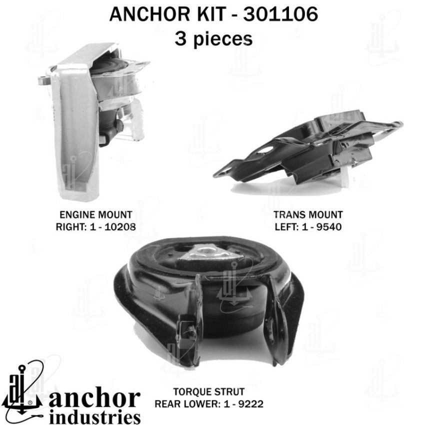 ANCHOR MOUNTS 301106 ENGINE MNT KIT