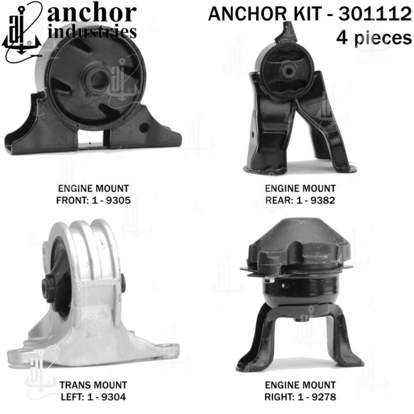 ANCHOR MOUNTS 301112 ENGINE MNT KIT