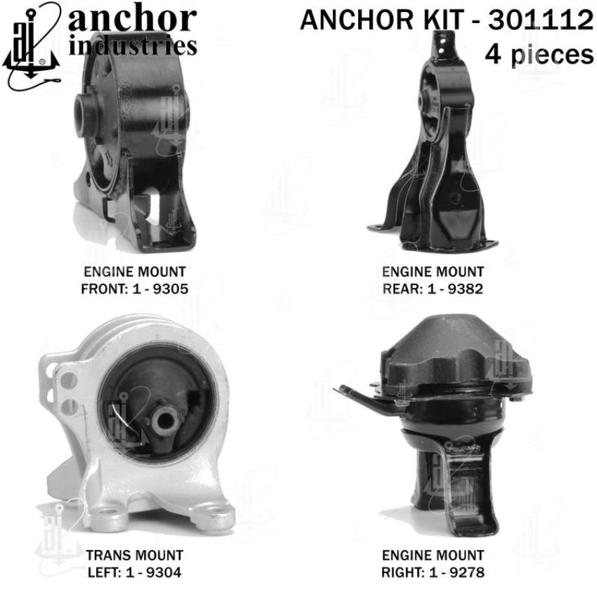 ANCHOR MOUNTS 301112 ENGINE MNT KIT