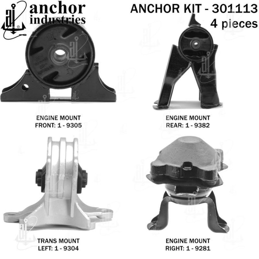 ANCHOR MOUNTS 301113 ENGINE MNT KIT