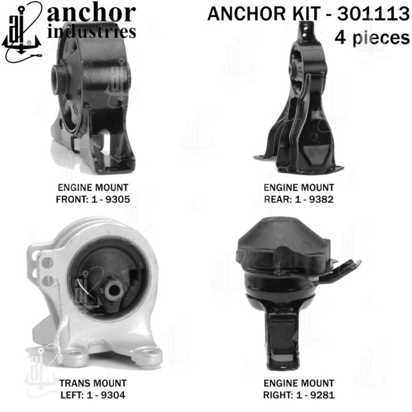 ANCHOR MOUNTS 301113 ENGINE MNT KIT