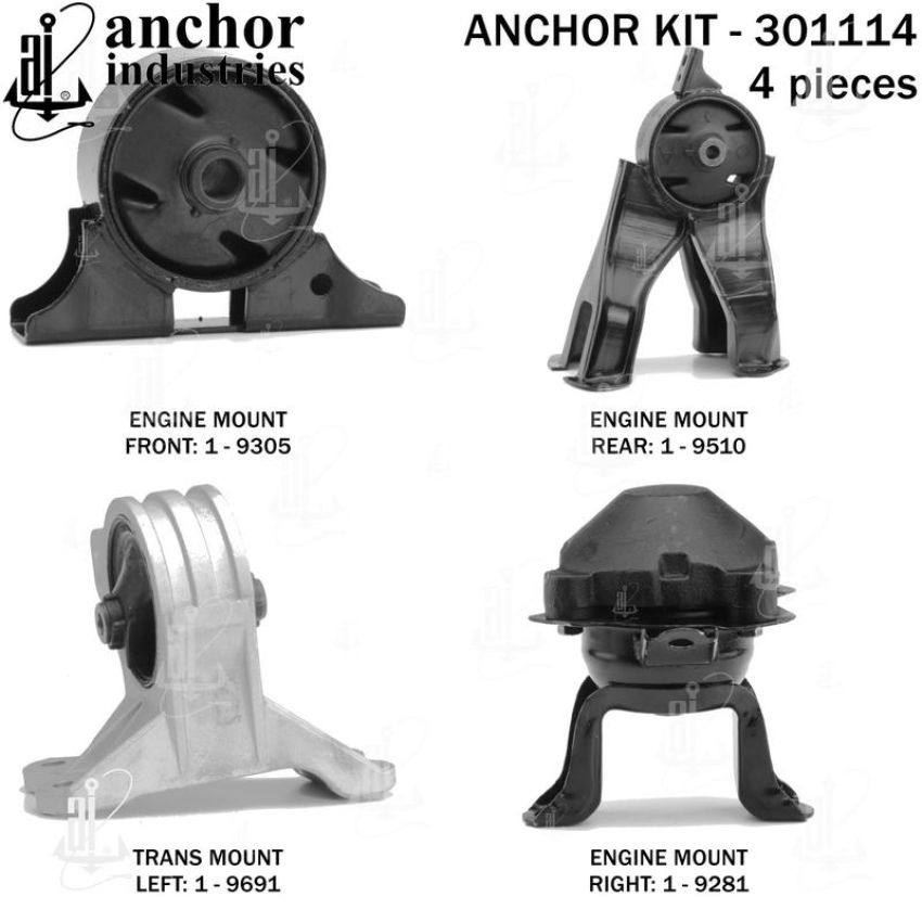 ANCHOR MOUNTS 301114 ENGINE MNT KIT