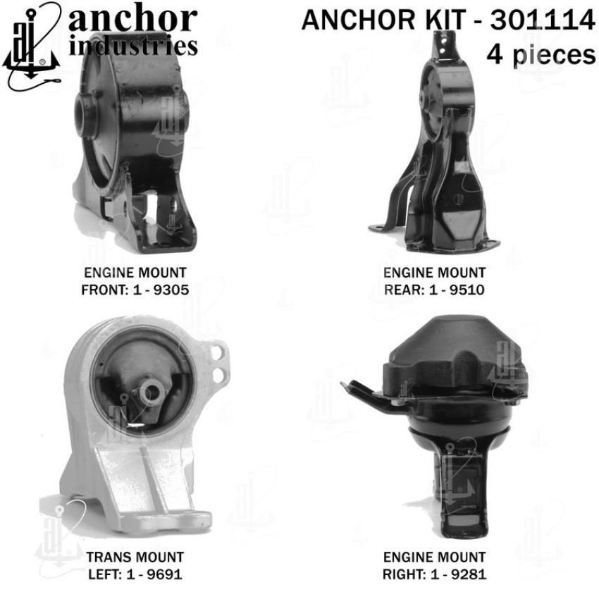 ANCHOR MOUNTS 301114 ENGINE MNT KIT