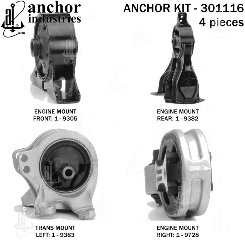 ANCHOR MOUNTS 301116 ENGINE MNT KIT