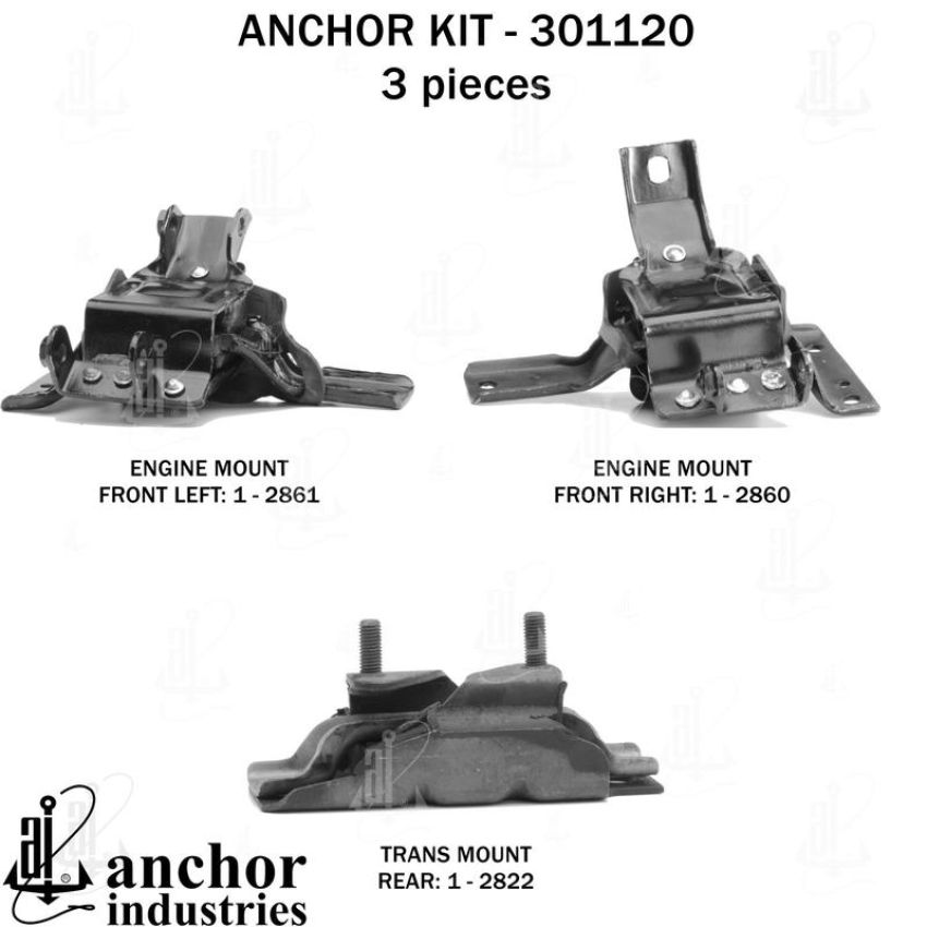 ANCHOR MOUNTS 301120 ENGINE MNT KIT