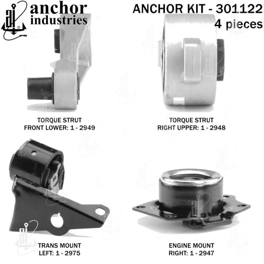 ANCHOR MOUNTS 301122 ENGINE MNT KIT