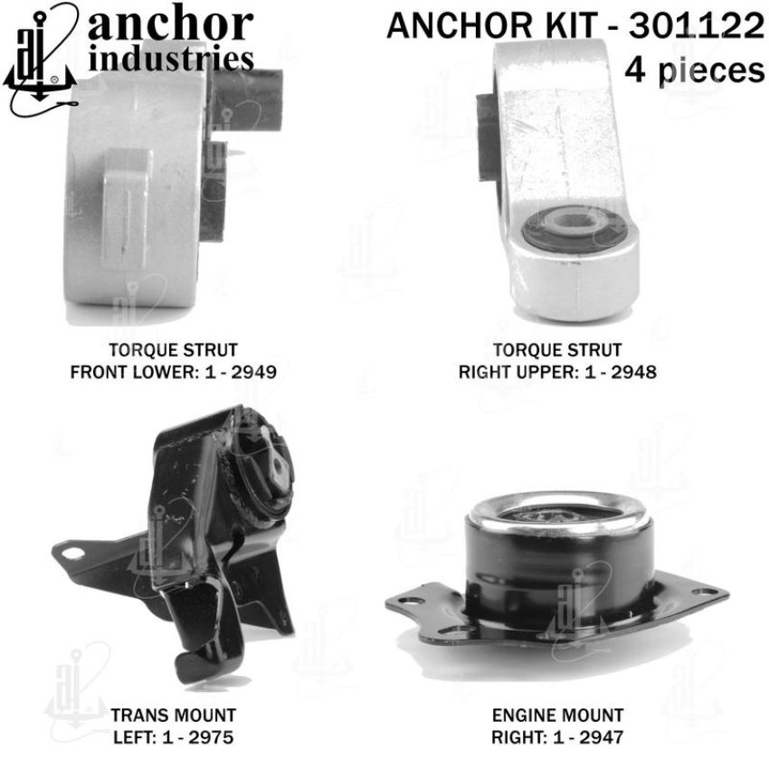 ANCHOR MOUNTS 301122 ENGINE MNT KIT