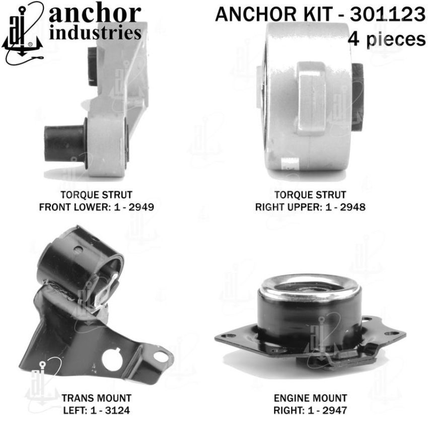 ANCHOR MOUNTS 301123 ENGINE MNT KIT