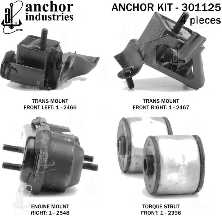 ANCHOR MOUNTS 301125 ENGINE MNT KIT