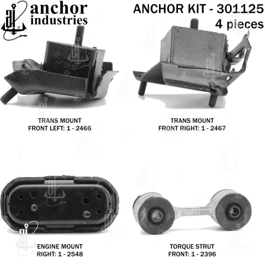 ANCHOR MOUNTS 301125 ENGINE MNT KIT