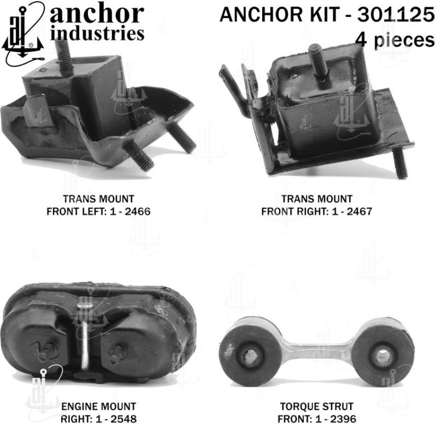 ANCHOR MOUNTS 301125 ENGINE MNT KIT