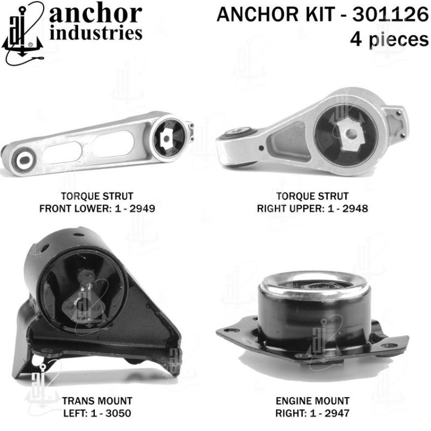 ANCHOR MOUNTS 301126 ENGINE MNT KIT