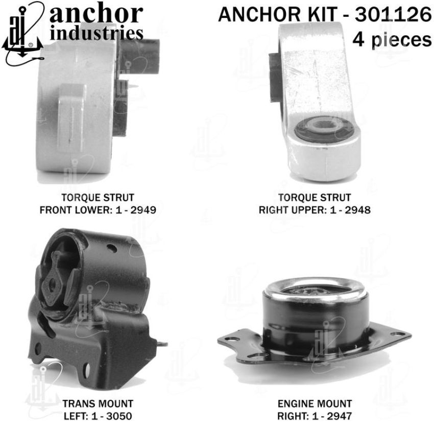 ANCHOR MOUNTS 301126 ENGINE MNT KIT