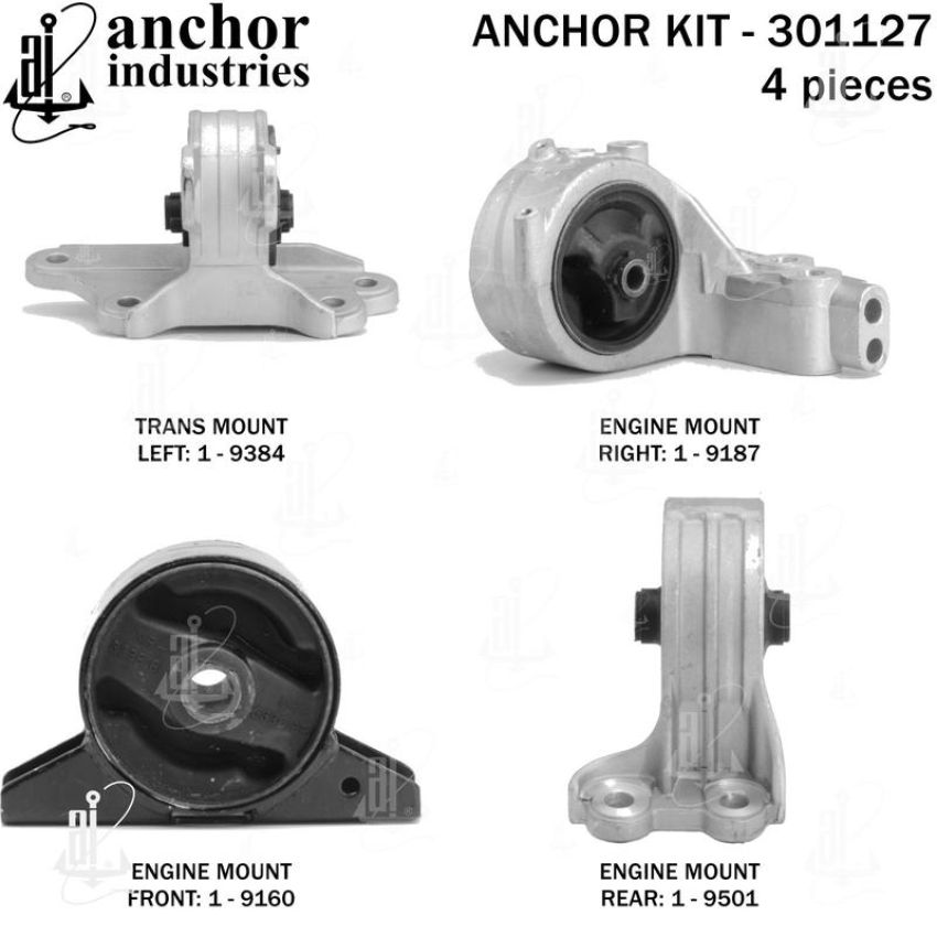 ANCHOR MOUNTS 301127 ENGINE MNT KIT