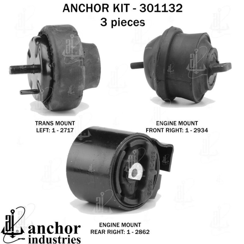 ANCHOR MOUNTS 301132 ENGINE MNT KIT