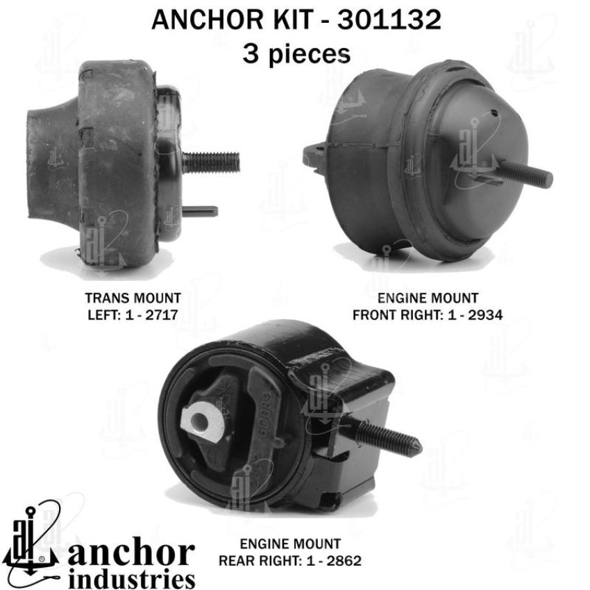 ANCHOR MOUNTS 301132 ENGINE MNT KIT