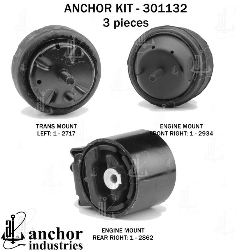 ANCHOR MOUNTS 301132 ENGINE MNT KIT