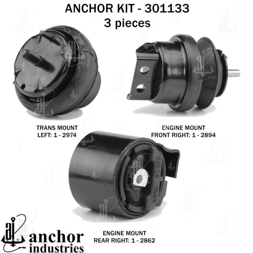 ANCHOR MOUNTS 301133 ENGINE MNT KIT