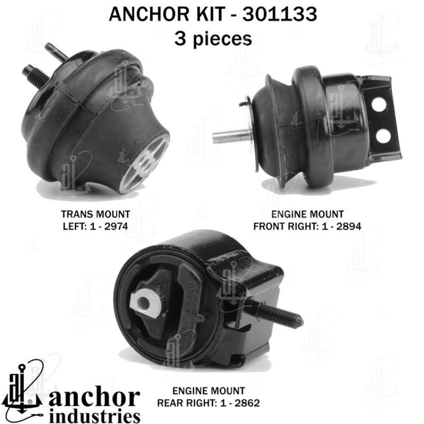 ANCHOR MOUNTS 301133 ENGINE MNT KIT