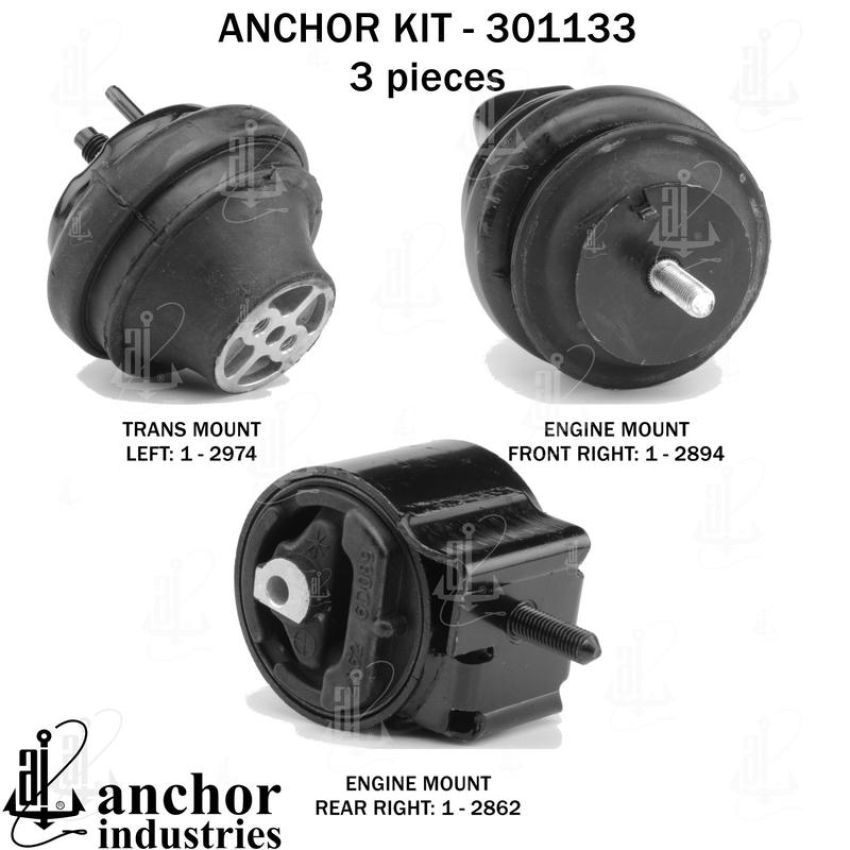 ANCHOR MOUNTS 301133 ENGINE MNT KIT