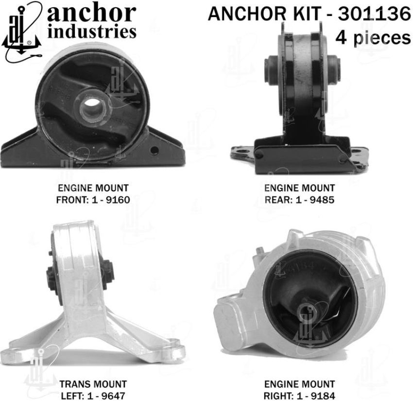 ANCHOR MOUNTS 301136 ENGINE MNT KIT