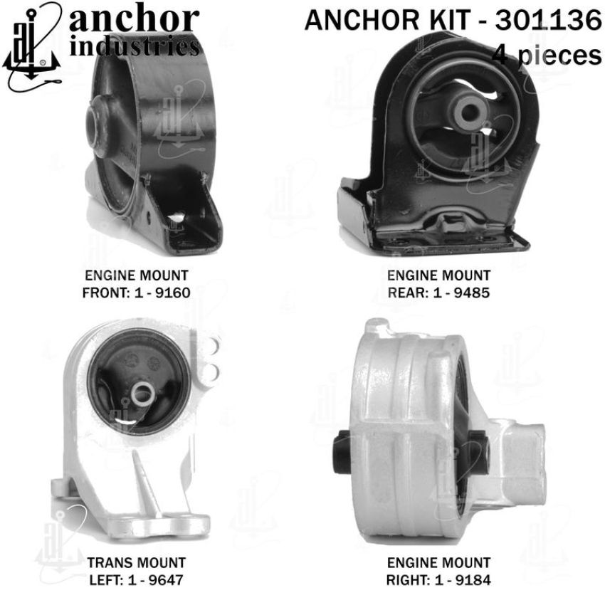 ANCHOR MOUNTS 301136 ENGINE MNT KIT