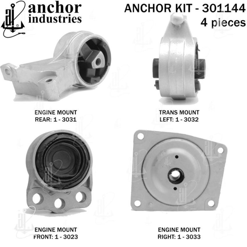 ANCHOR MOUNTS 301144 ENGINE MNT KIT