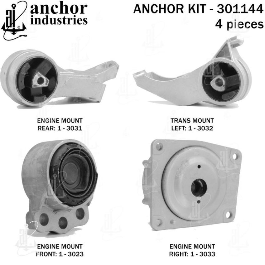ANCHOR MOUNTS 301144 ENGINE MNT KIT