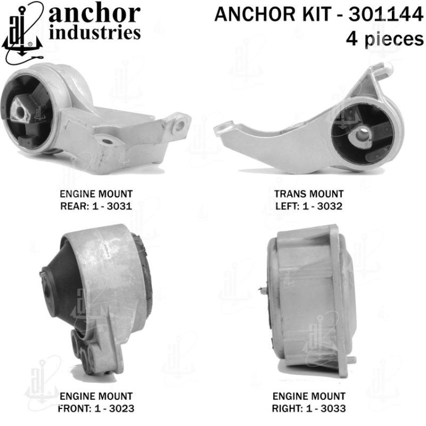 ANCHOR MOUNTS 301144 ENGINE MNT KIT