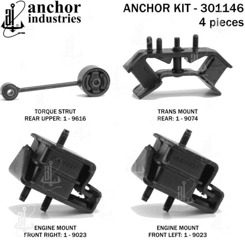 ANCHOR MOUNTS 301146 ENGINE MNT KIT