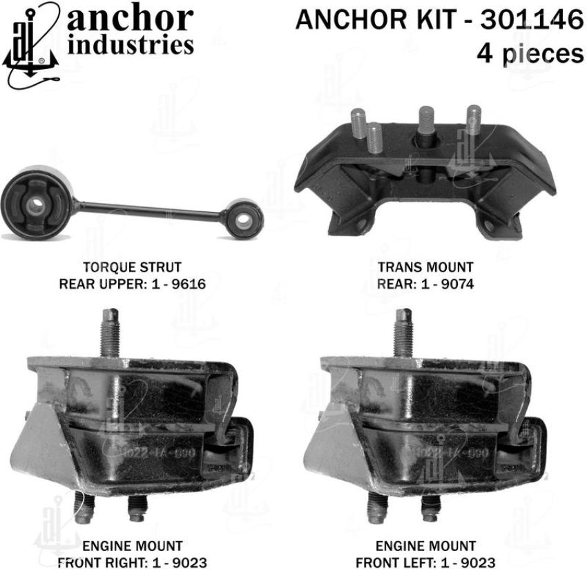 ANCHOR MOUNTS 301146 ENGINE MNT KIT