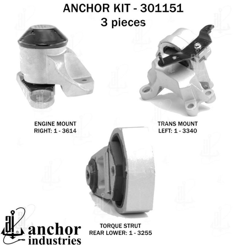 ANCHOR MOUNTS 301151 ENGINE MNT KIT