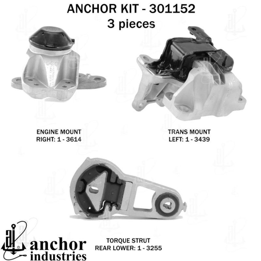 ANCHOR MOUNTS 301152 ENGINE MNT KIT