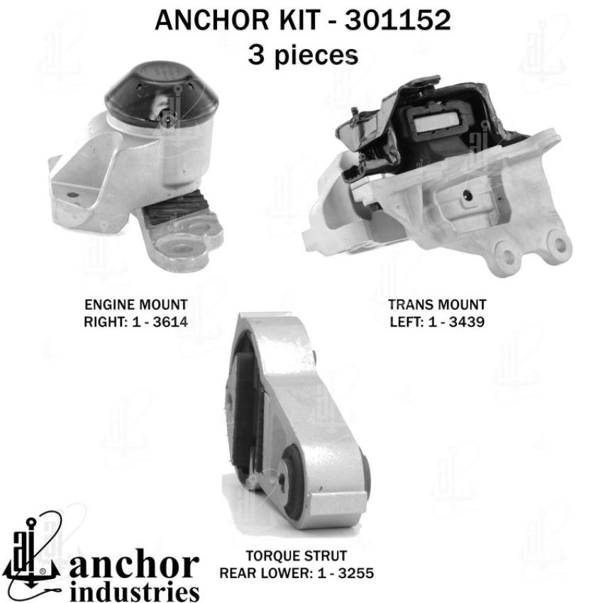 ANCHOR MOUNTS 301152 ENGINE MNT KIT