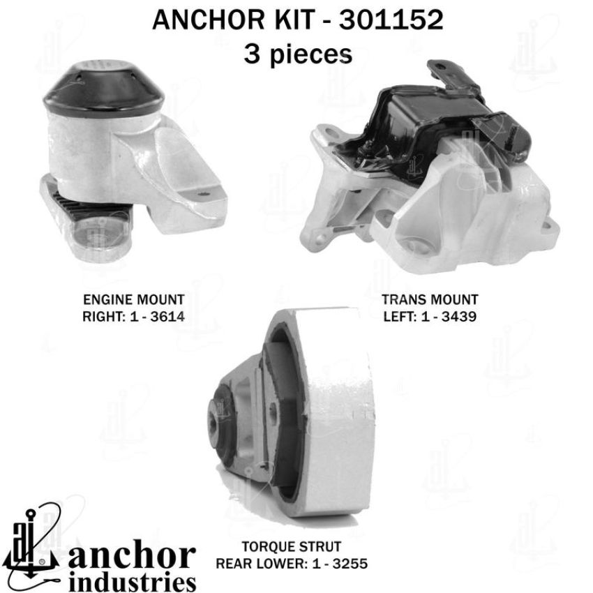 ANCHOR MOUNTS 301152 ENGINE MNT KIT