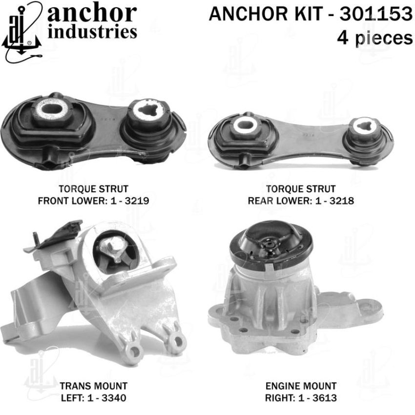 ANCHOR MOUNTS 301153 ENGINE MNT KIT